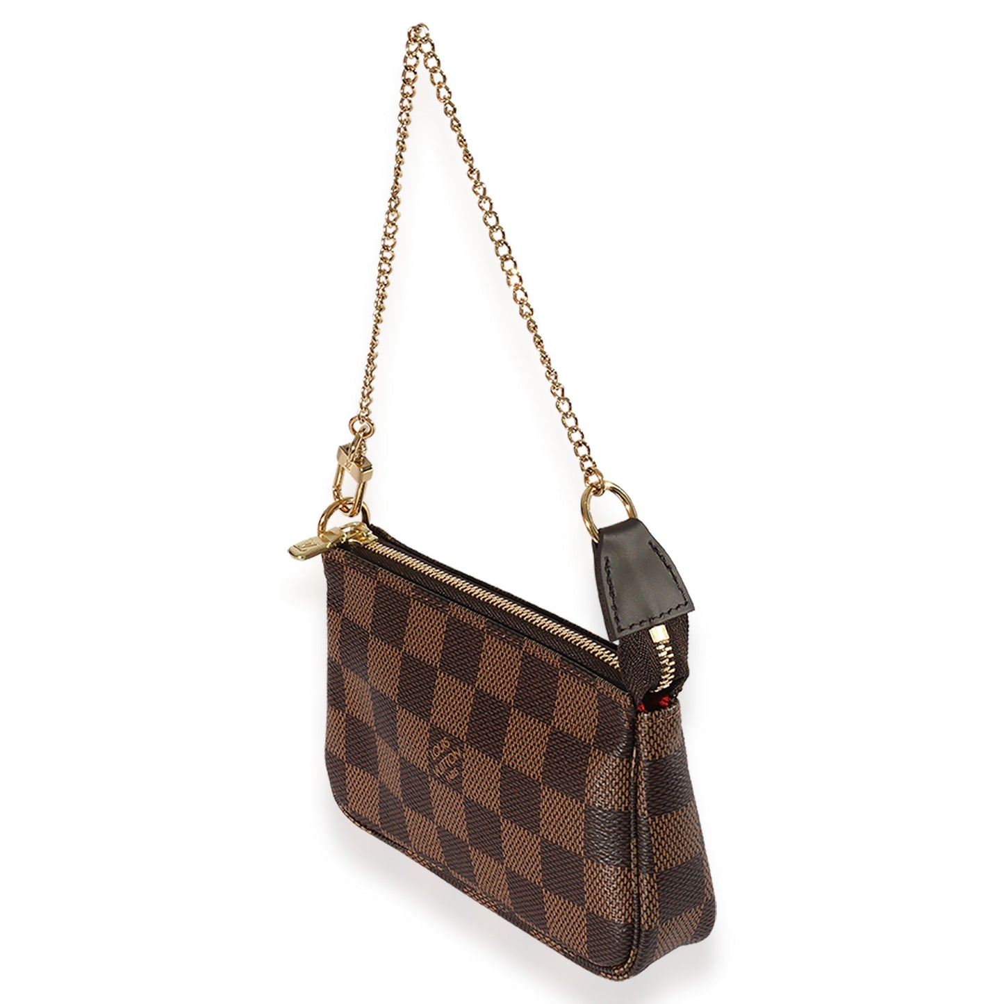 Louis Vuitton Damier Ebene Pochette Accessories Mini Clutch Bag