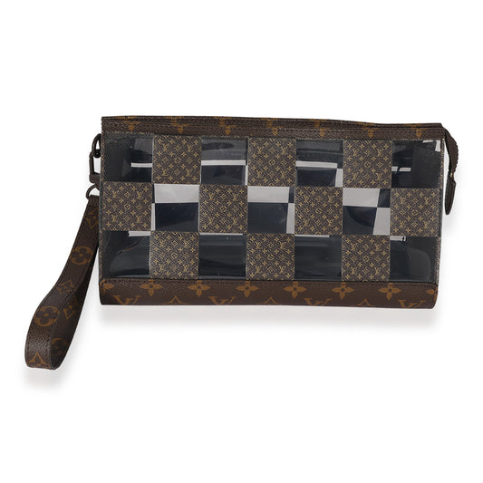 Louis Vuitton Chess PVC Standing Pouch Monogram Handbag
