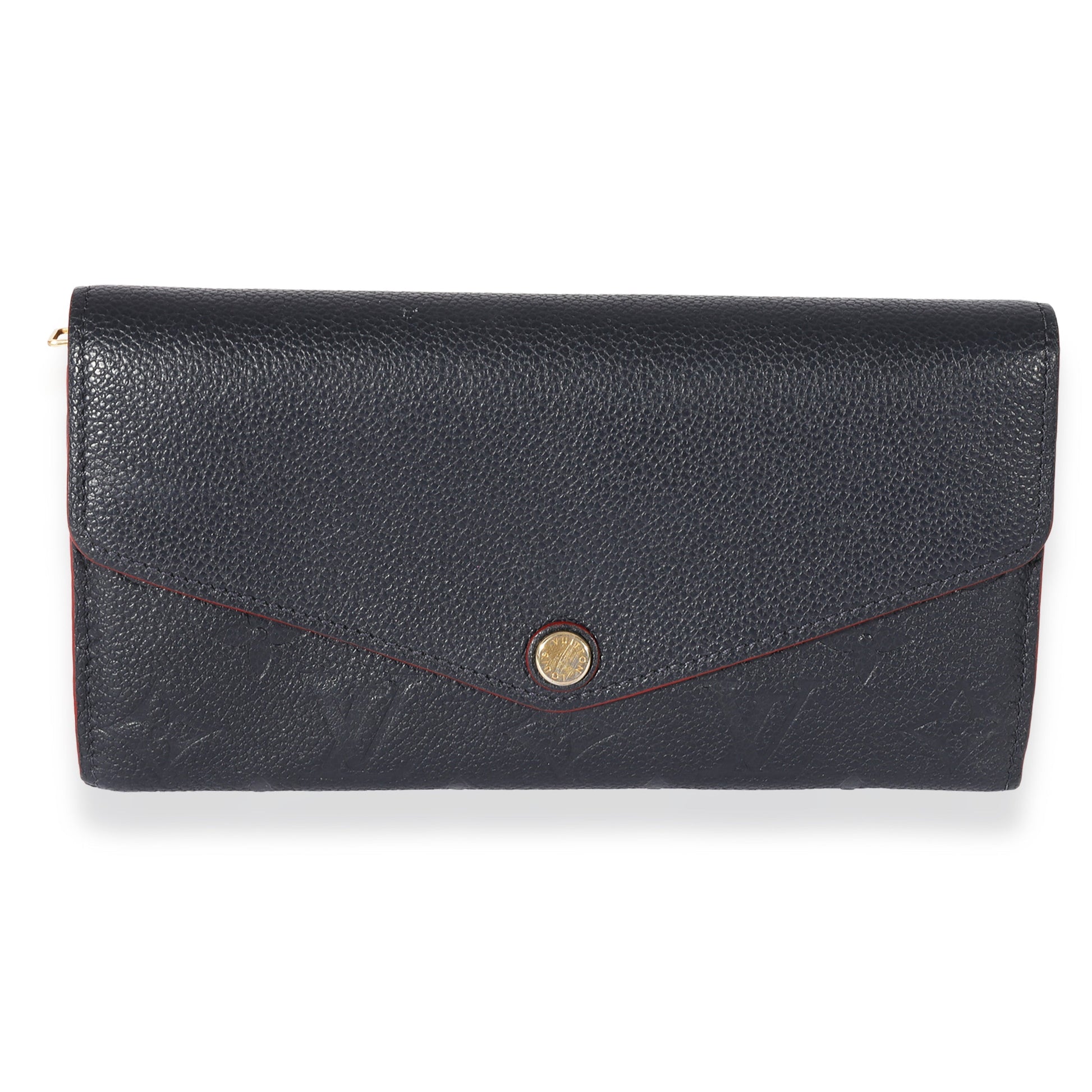 Louis Vuitton Marine Rouge Empreinte Sarah Wallet Case