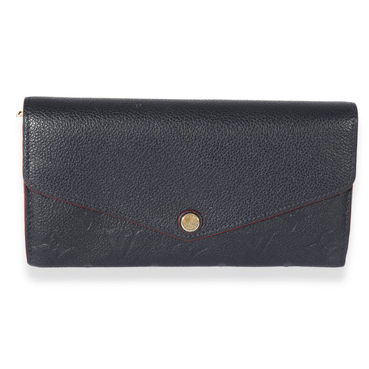 Louis Vuitton Marine Rouge Empreinte Sarah Wallet Case