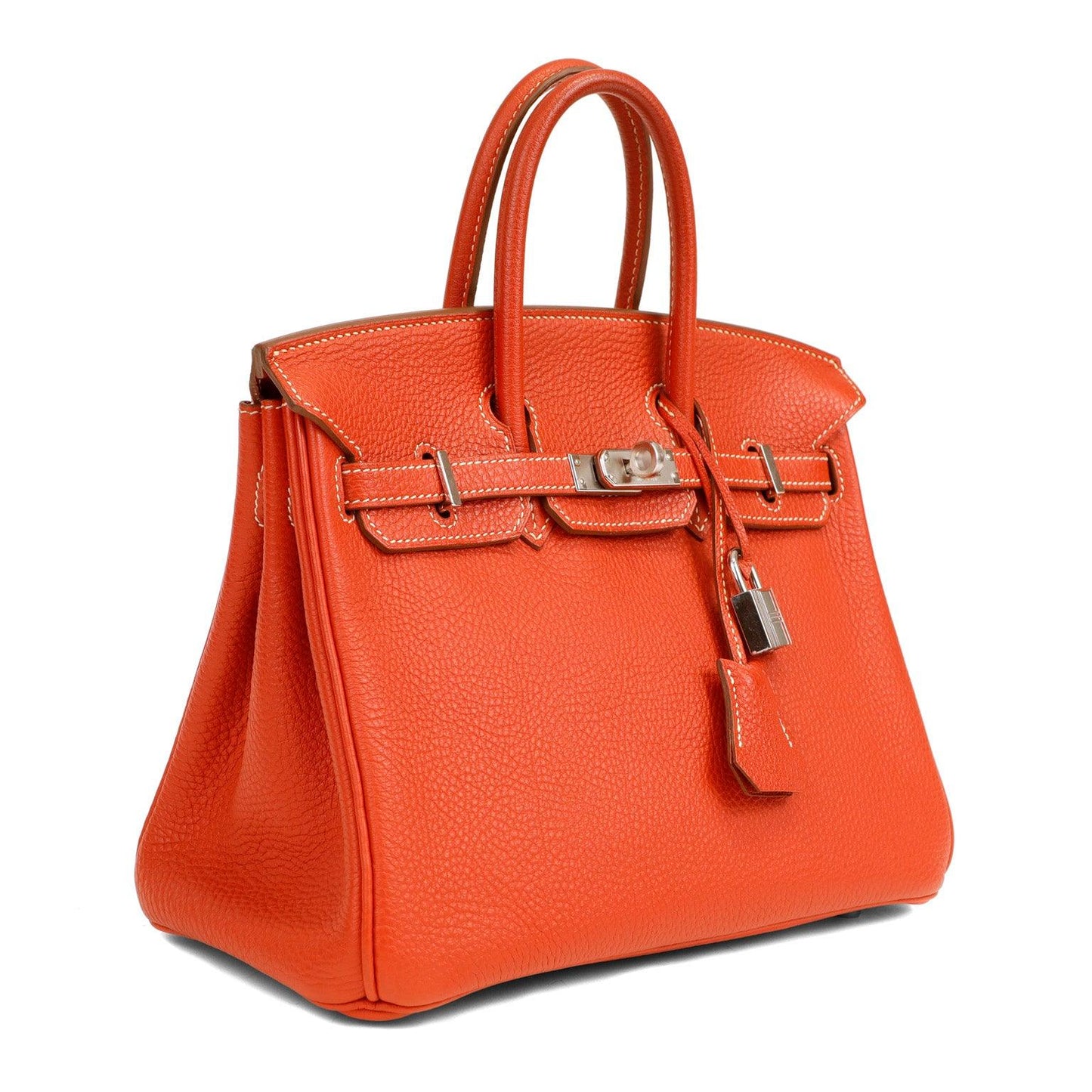 Hermes Luxury Cm Rouge Tomate Togo Birkin W White Travel Bag