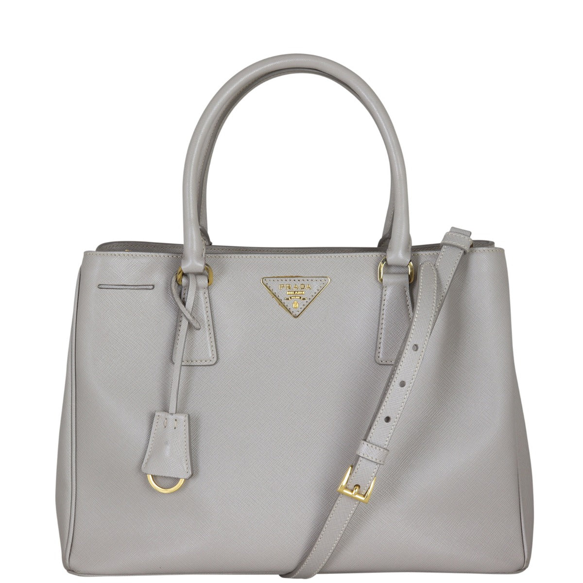 Prada Tote Bag Lux Tote 3 Saffiano Gray Medium