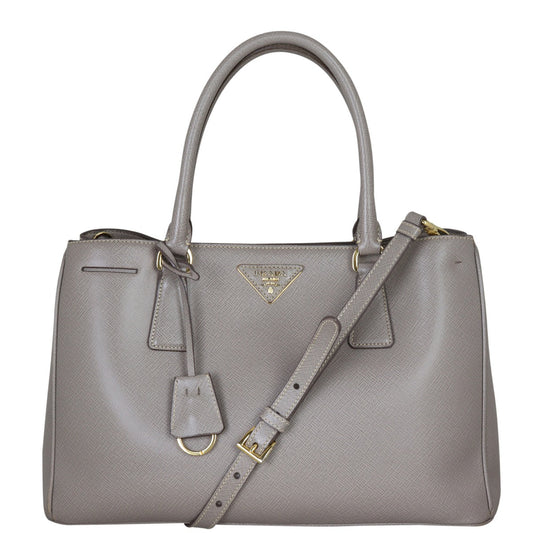 Prada Tote Bag Lux Tote Saffiano Gray