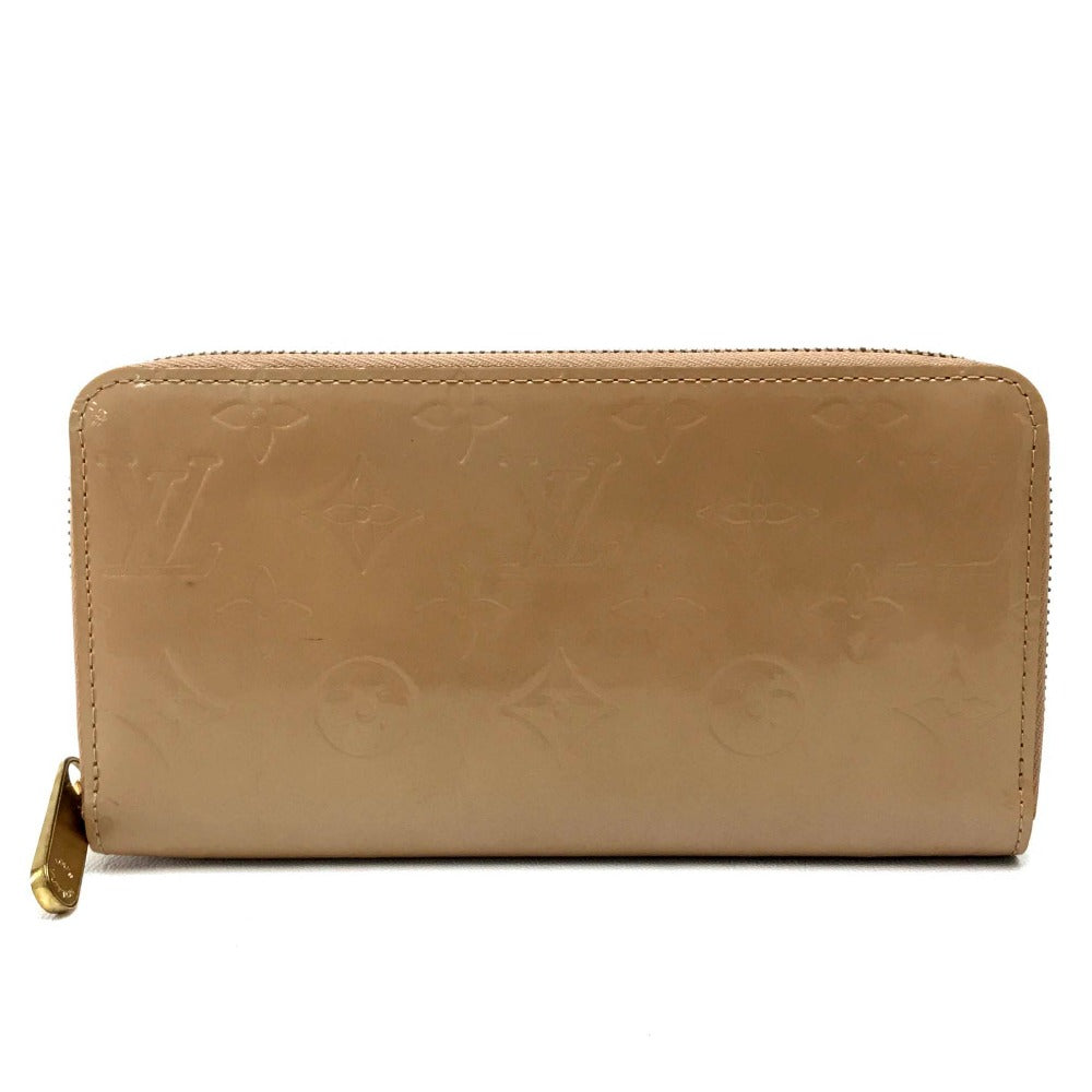 Louis Vuitton Long Purse M91470 Vernis Zippy Leather Patent Beige Wallet Case