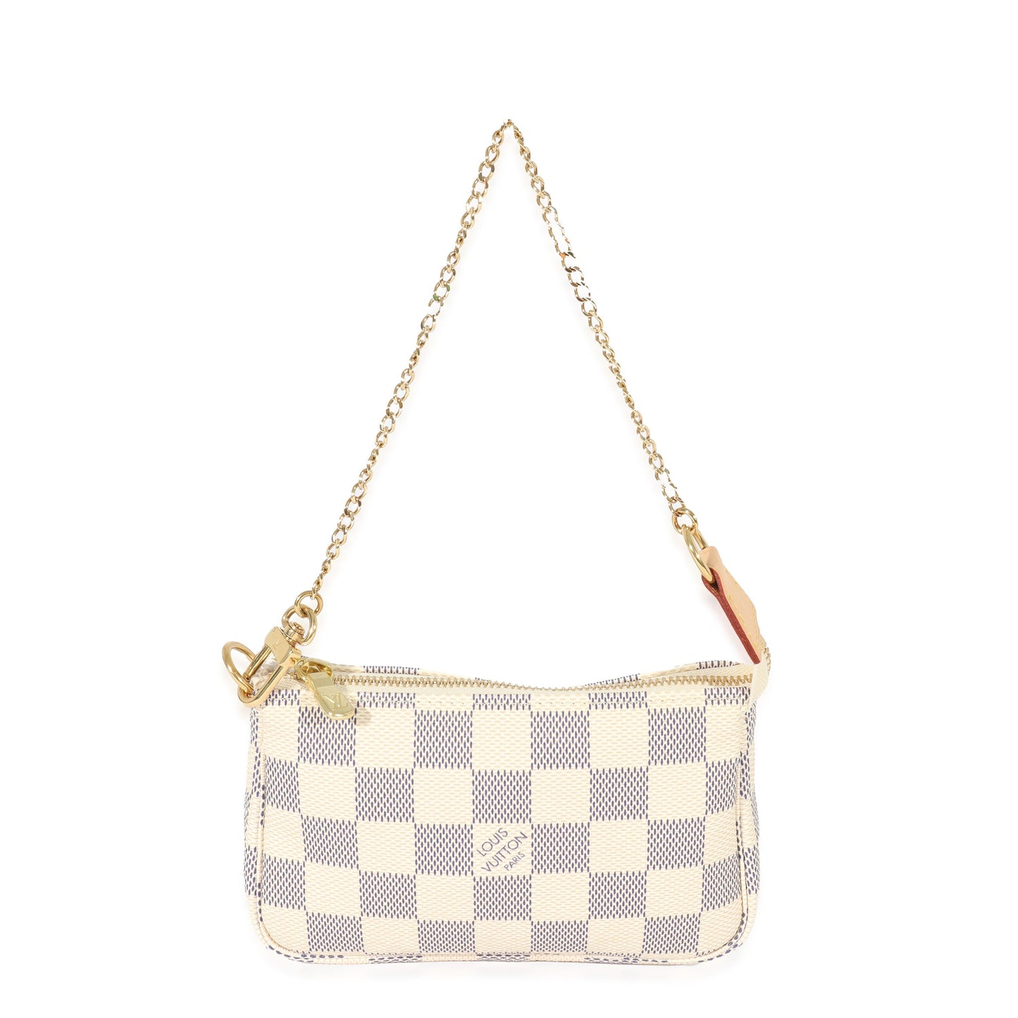 Louis Vuitton Damier Azur Pochette Accessoires Canvas Mini Clutch Bag Pochette Accessoires