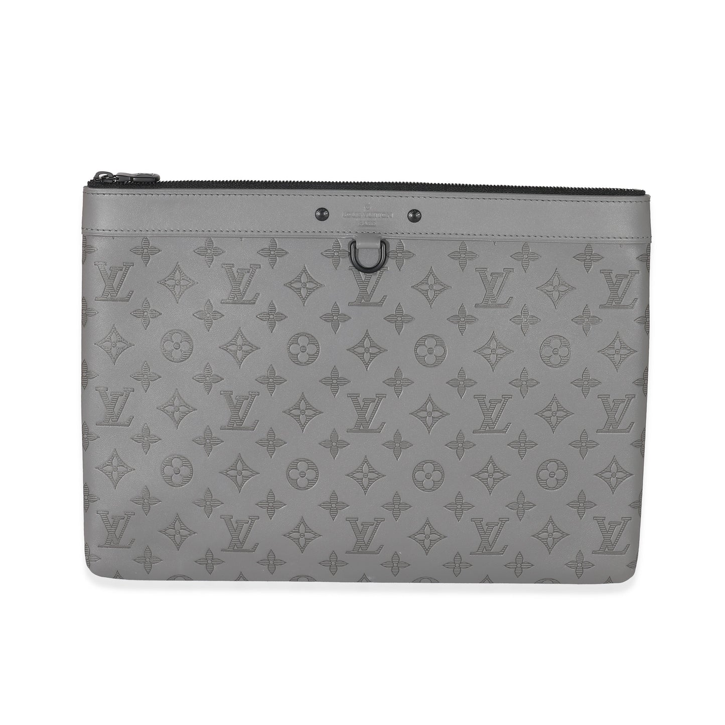 Louis Vuitton Charcoal Shadow Discovery Pouch GM Monogram Grey Handbag