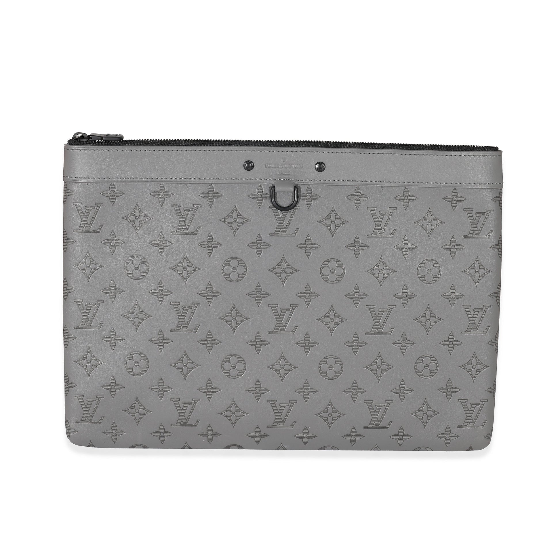 Louis Vuitton Charcoal Shadow Discovery Pouch GM Monogram Grey Handbag