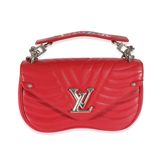 Louis Vuitton New Wave PM Leather Red Chain Handbag