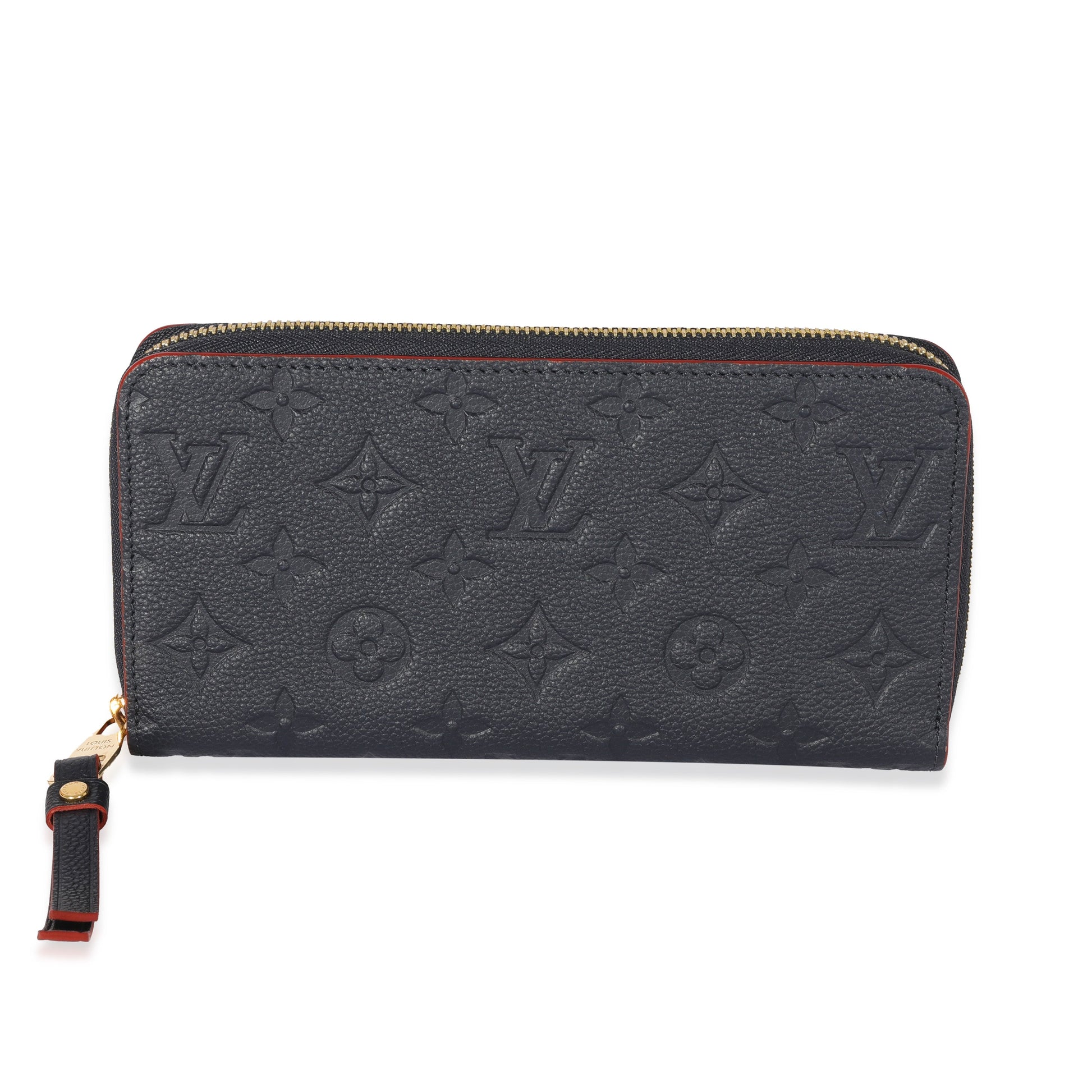 Louis Vuitton Marine Rouge Empreinte Zippy Wallet Case