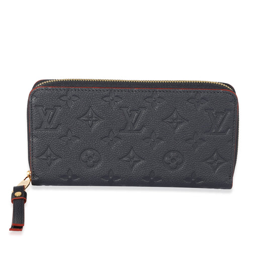 Louis Vuitton Marine Rouge Empreinte Zippy Wallet Case