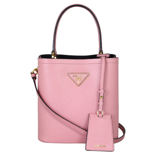 Prada Tote Bag Panier Cuir Tote Saffiano Pink Small