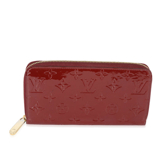 Louis Vuitton Rouge Fauviste Vernis Zippy Wallet Case