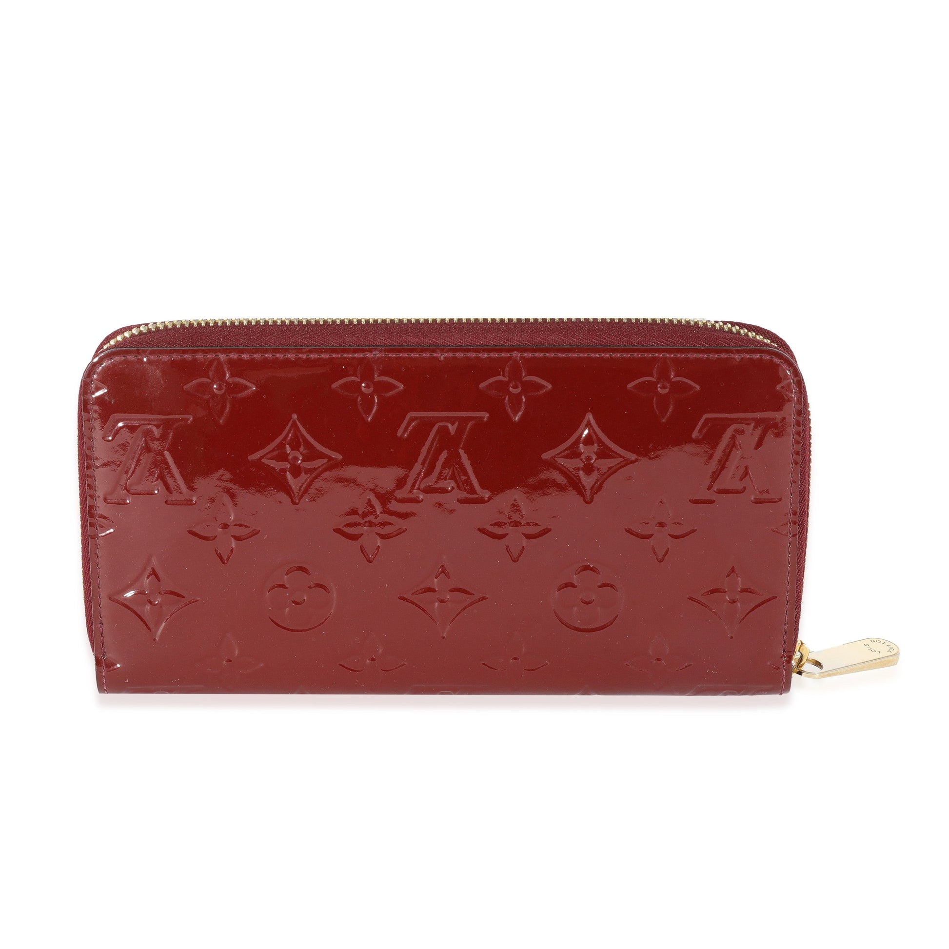 Louis Vuitton Rouge Fauviste Vernis Zippy Wallet Case