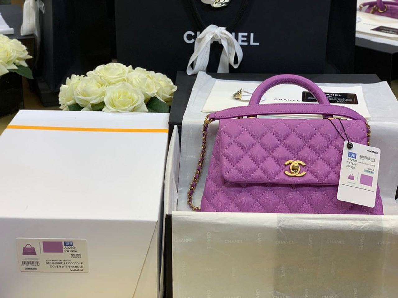 CHLMedium Purple , s , Flap Top Handle Crossbody Bag
