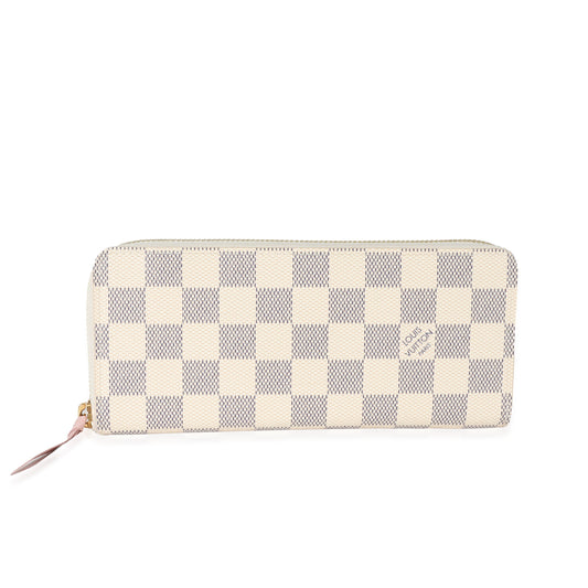 Louis Vuitton Damier Azur Clémence Canvas Wallet Case