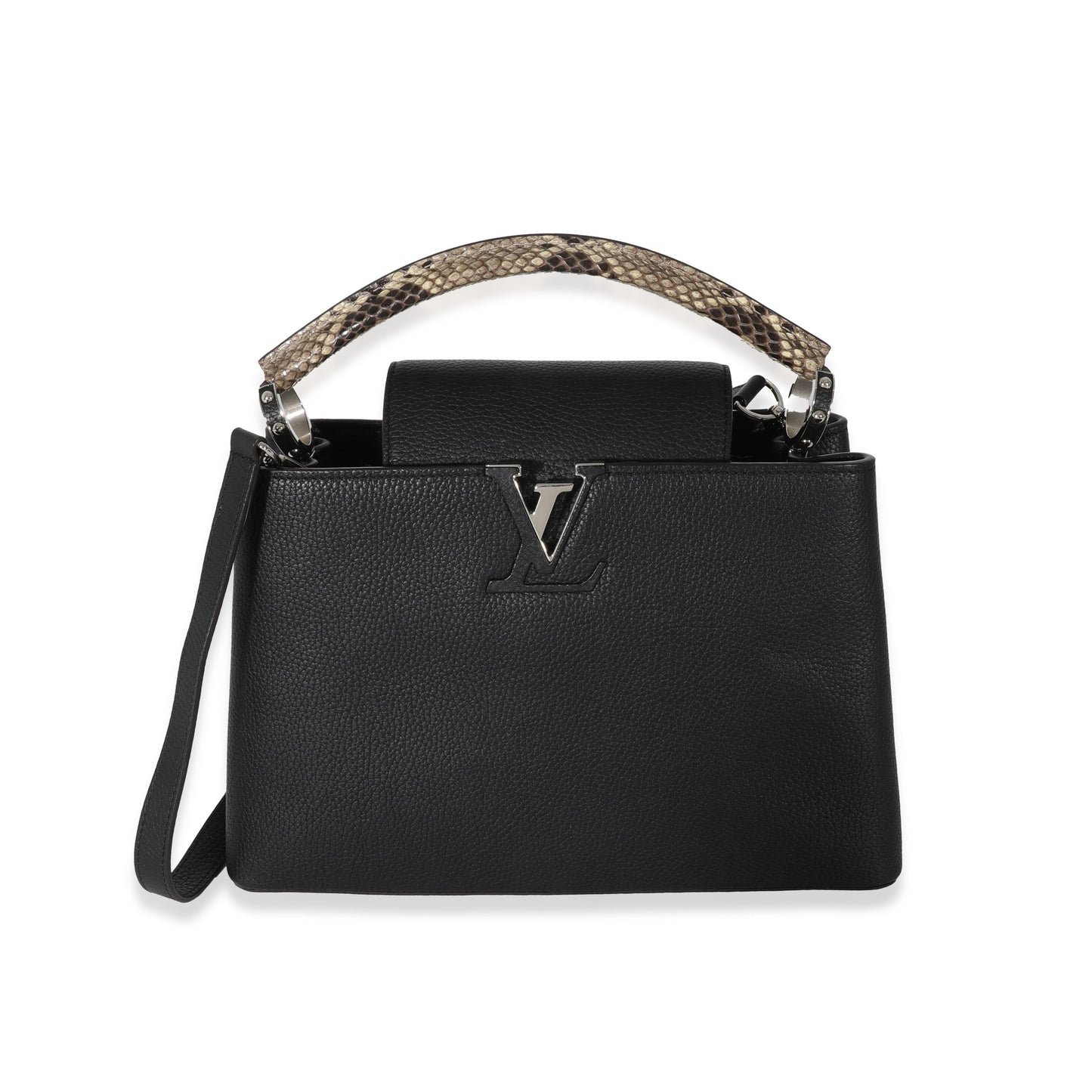 Louis Vuitton Taurillon Capucines PM Python Black Hat