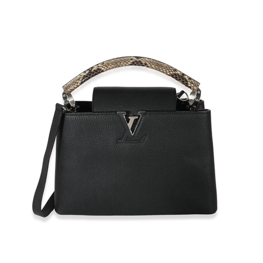 Louis Vuitton Taurillon Capucines PM Python Black Hat