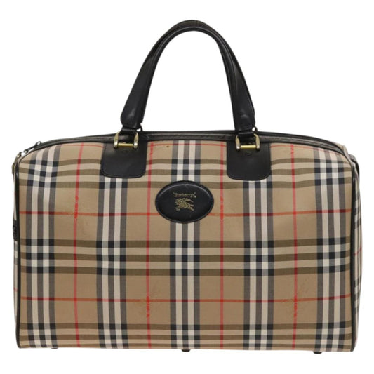 Burberry Nova Check Travel Bag Canvas Beige Travel Bag 4