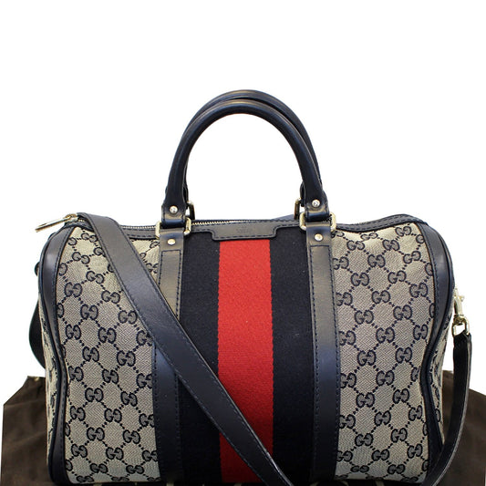 Gucci Web Original Boston Bag With Signature Web Medium Travel Bag