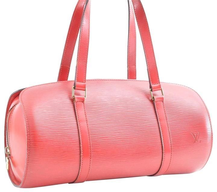 Louis Vuitton Epi Soufflot Hand Bag Red Travel Bag