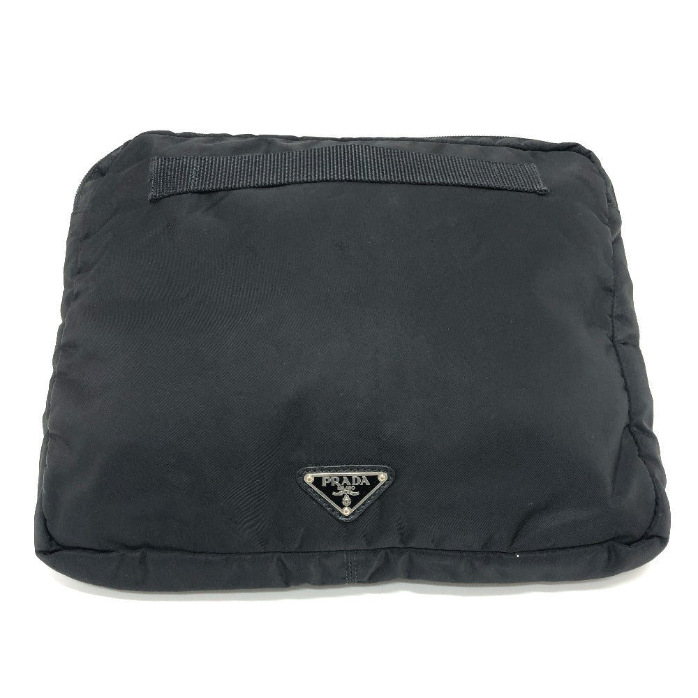 Clutch Bag Triangular Plate Nylon Black
