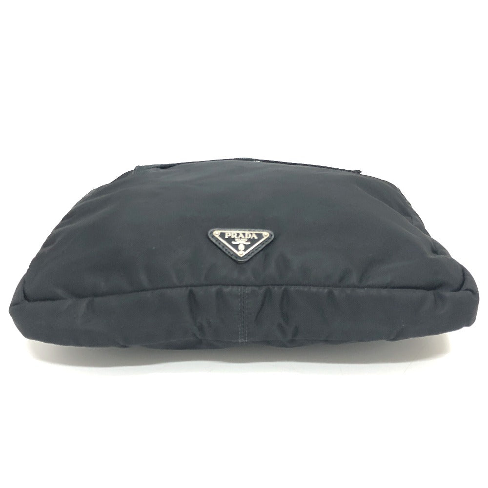 Clutch Bag Triangular Plate Nylon Black