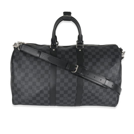 Louis Vuitton Damier Graphite Keepall Bandouliere 45 Canvas Handbag Bandouliere 45