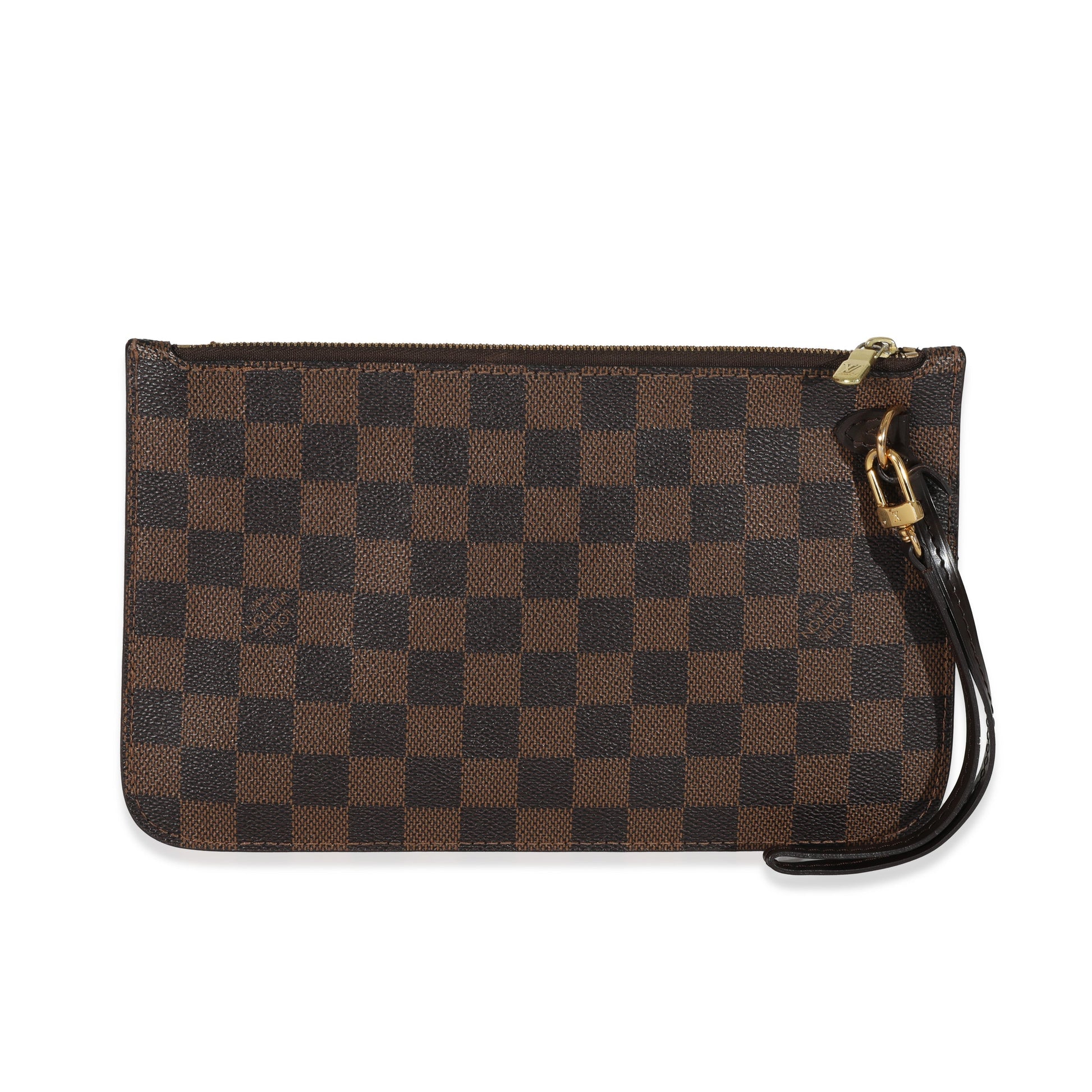 Louis Vuitton Damier Ebene Neverfull Pochette Canvas Tote Bag