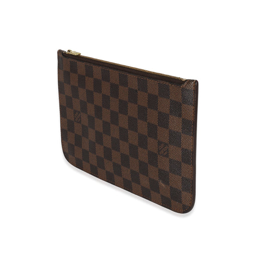 Louis Vuitton Damier Ebene Neverfull Pochette Canvas Tote Bag