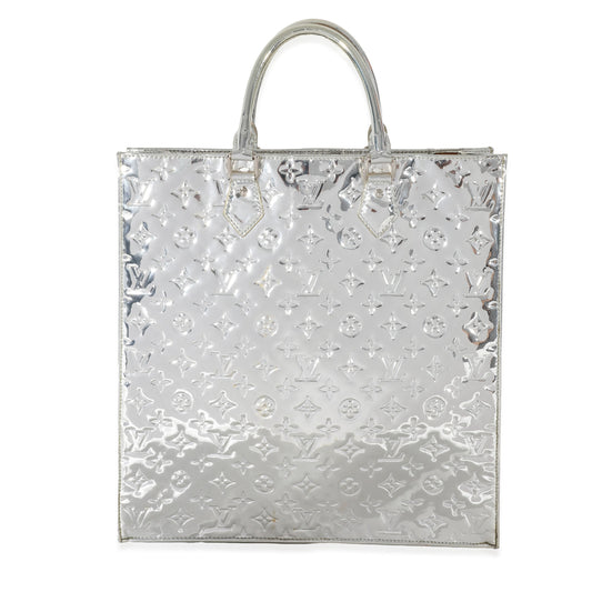 Louis Vuitton Sier PVC Miroir Sac Plat Monogram Silver Handbag