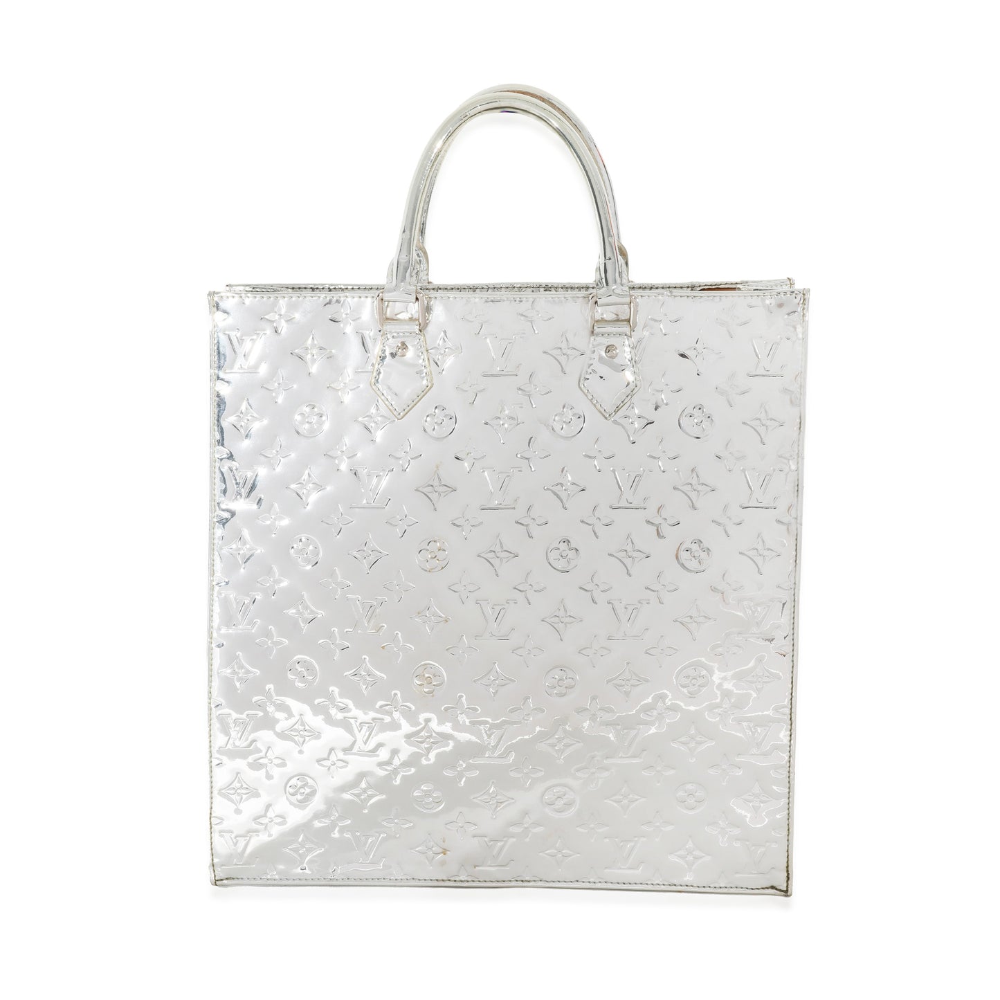 Louis Vuitton Sier PVC Miroir Sac Plat Monogram Silver Handbag
