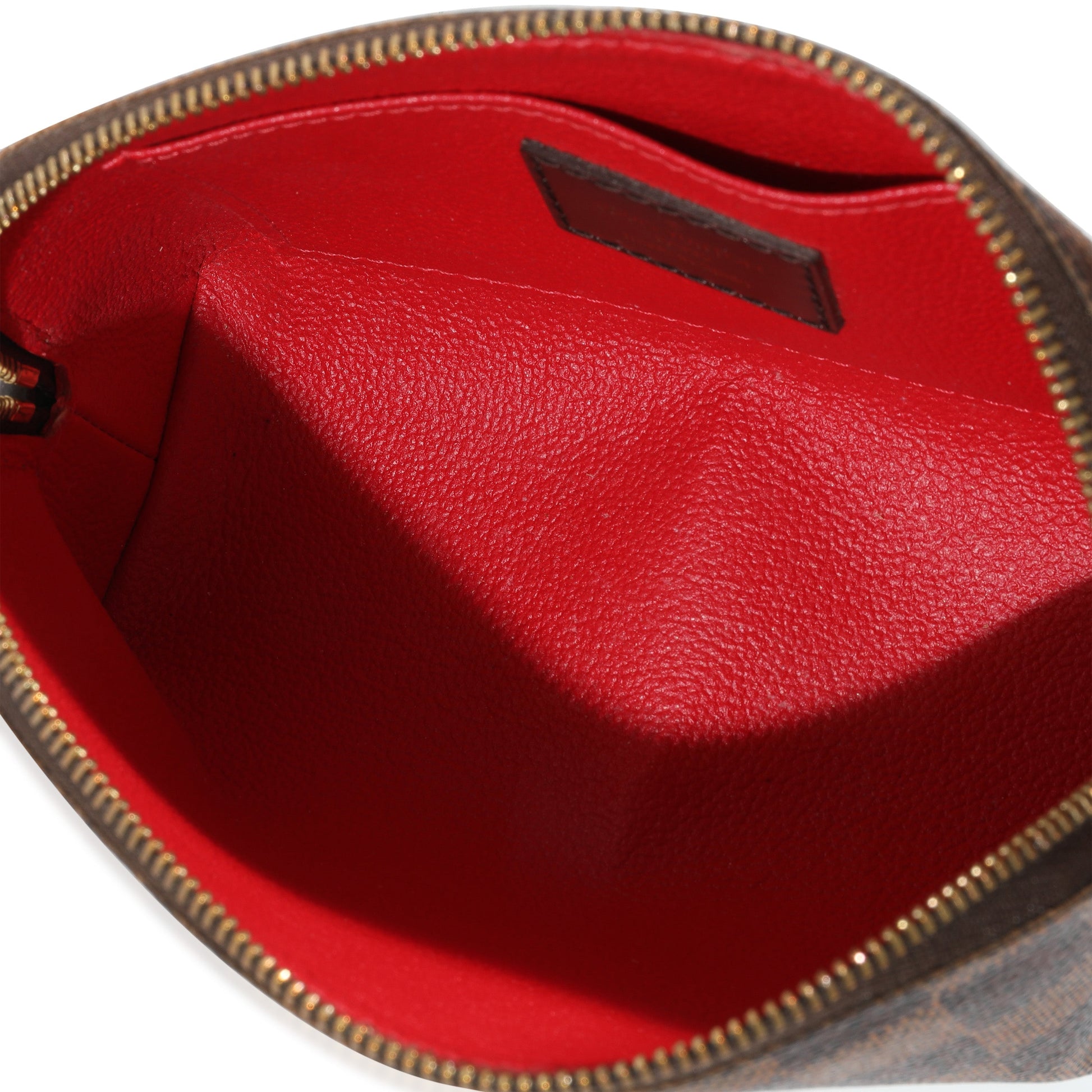 Louis Vuitton Damier Ebene Cosmetic Pouch Canvas Handbag Cosmetic Pouch