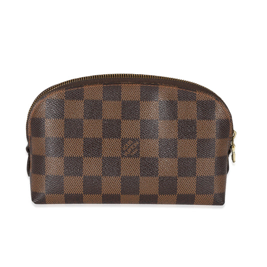 Louis Vuitton Damier Ebene Cosmetic Pouch Canvas Handbag Cosmetic Pouch