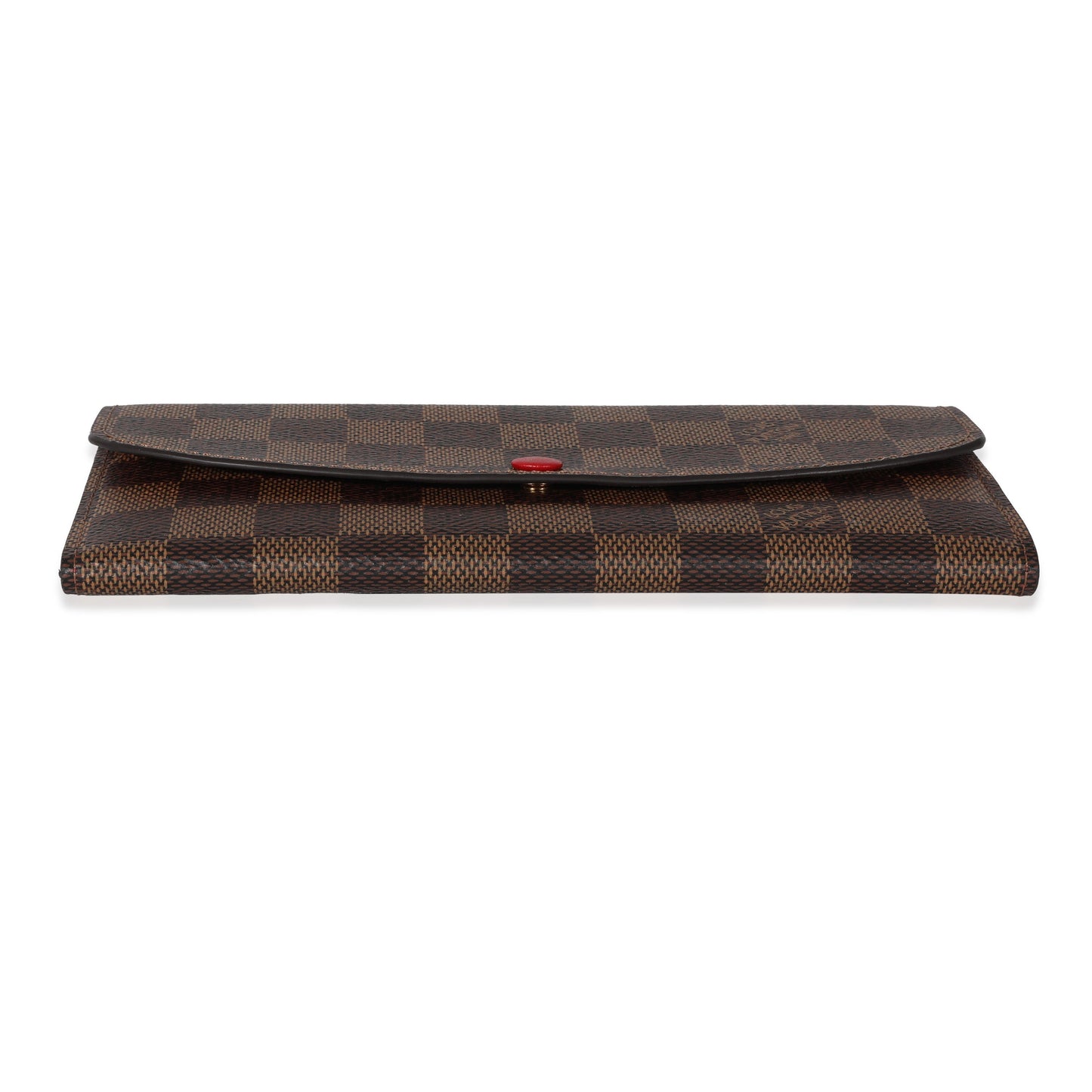 Louis Vuitton Damier Ebene Emilie Canvas Wallet Case