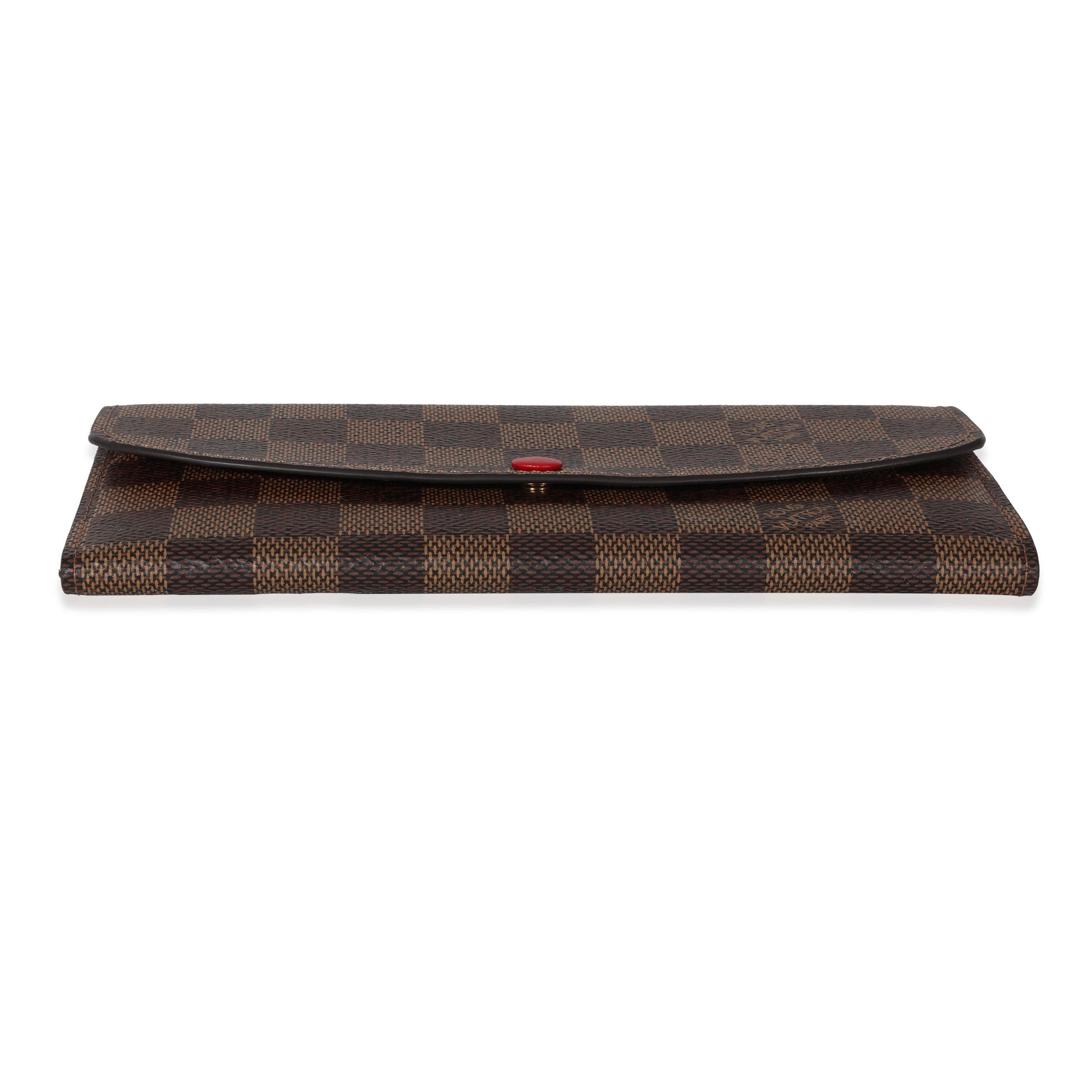 Louis Vuitton Damier Ebene Emilie Canvas Wallet Case