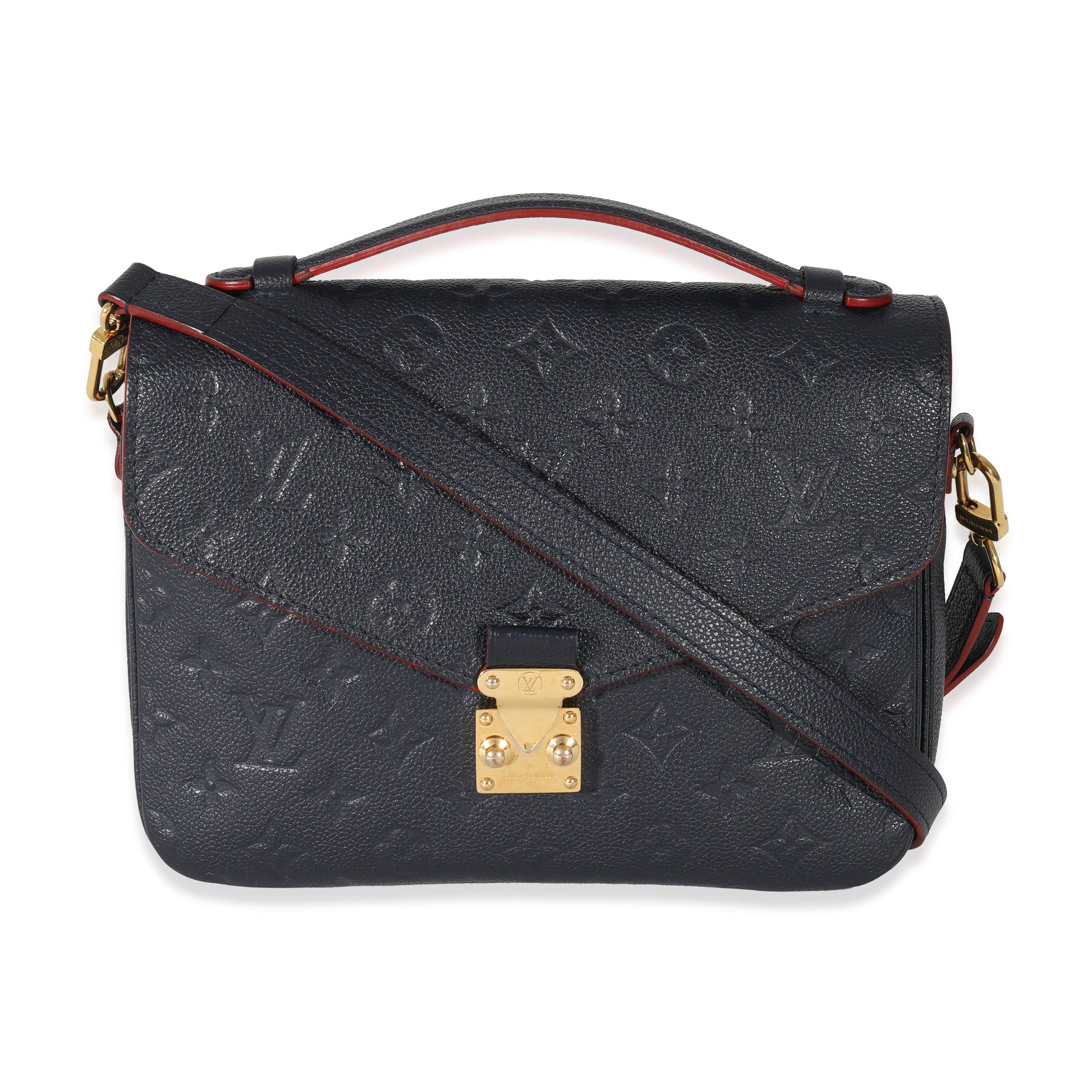 Louis Vuitton Marine Rouge Empreinte Pochette Metis Monogram Clutch Bag