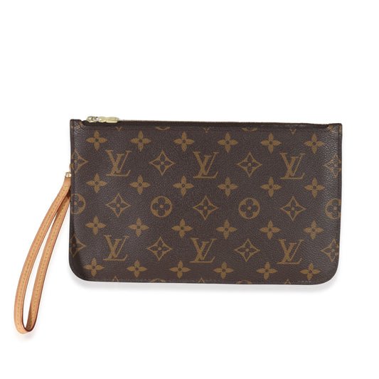 Louis Vuitton Neverfull Pochette Monogram Canvas Tote Bag