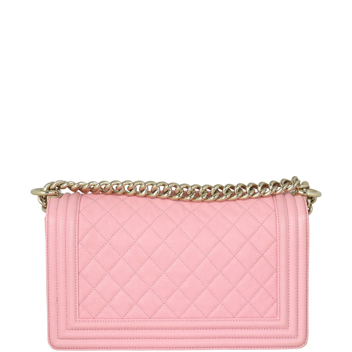 Chanel Boy Old Caviar Handbag Pink Medium