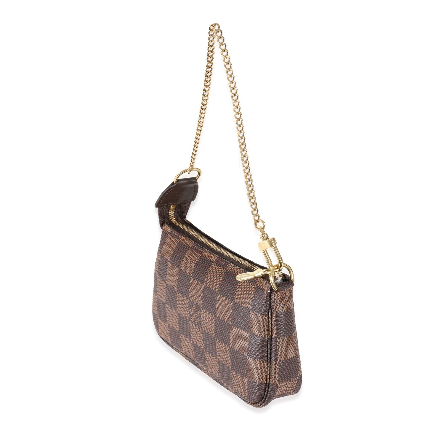 Louis Vuitton Damier Ebene Pochette Canvas Mini Clutch Bag