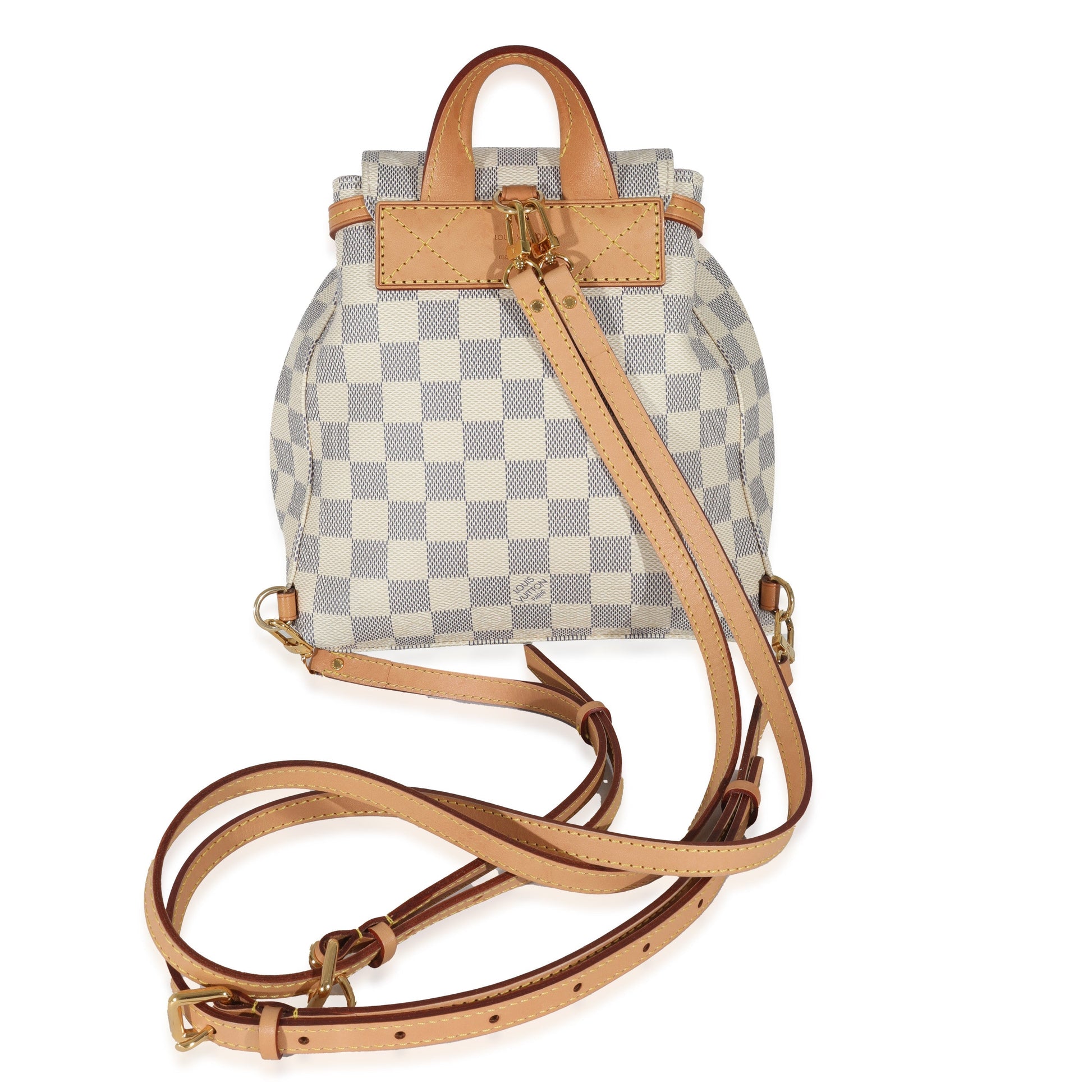 Louis Vuitton Damier Azur Sperone BB Backpack Canvas