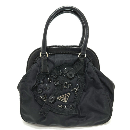 Evening Bear Leather Nylon Travel Bag