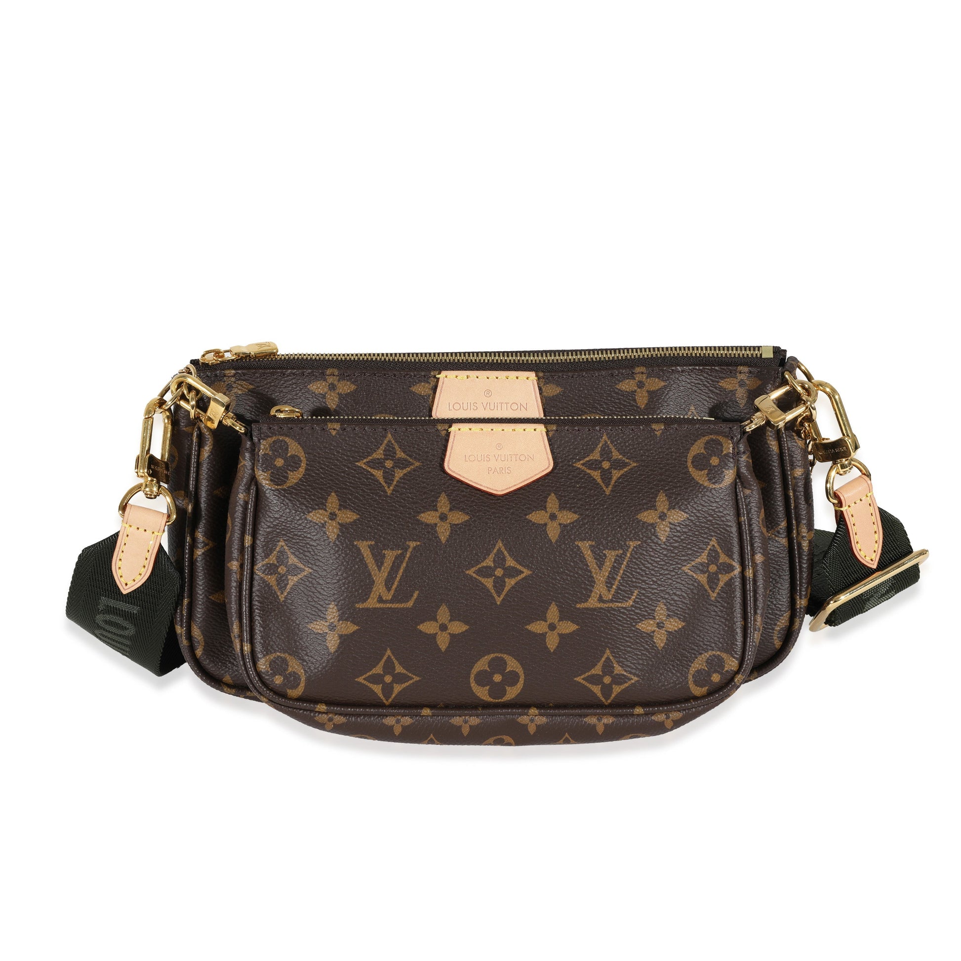 Louis Vuitton Multi Pochette Accessoires Monogram Canvas Khaki Clutch Bag 5