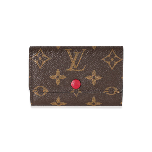 Louis Vuitton Fuchsia 6 Key Holder Monogram Canvas Key Chain