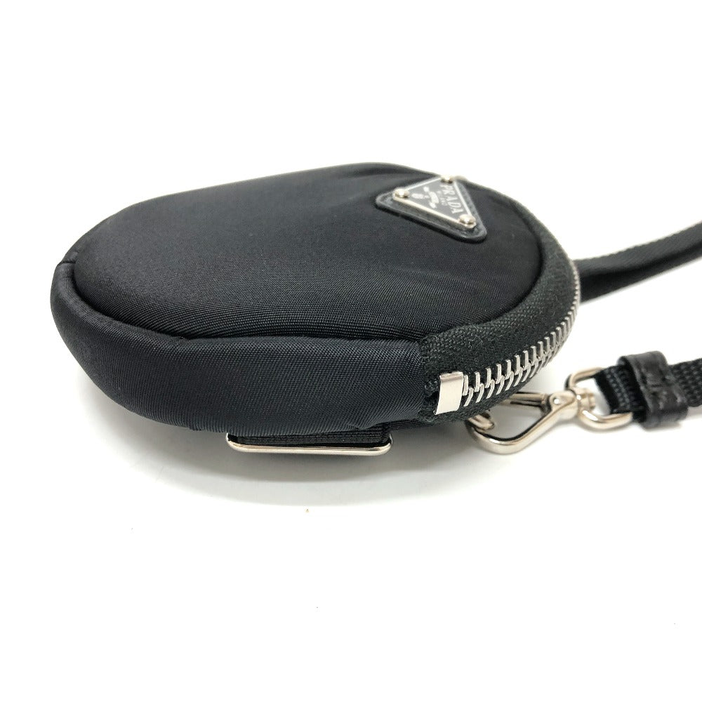 Shoulder Bag Triangle Logo Neck Pouch Unisex(Unisex) Leather Nylon