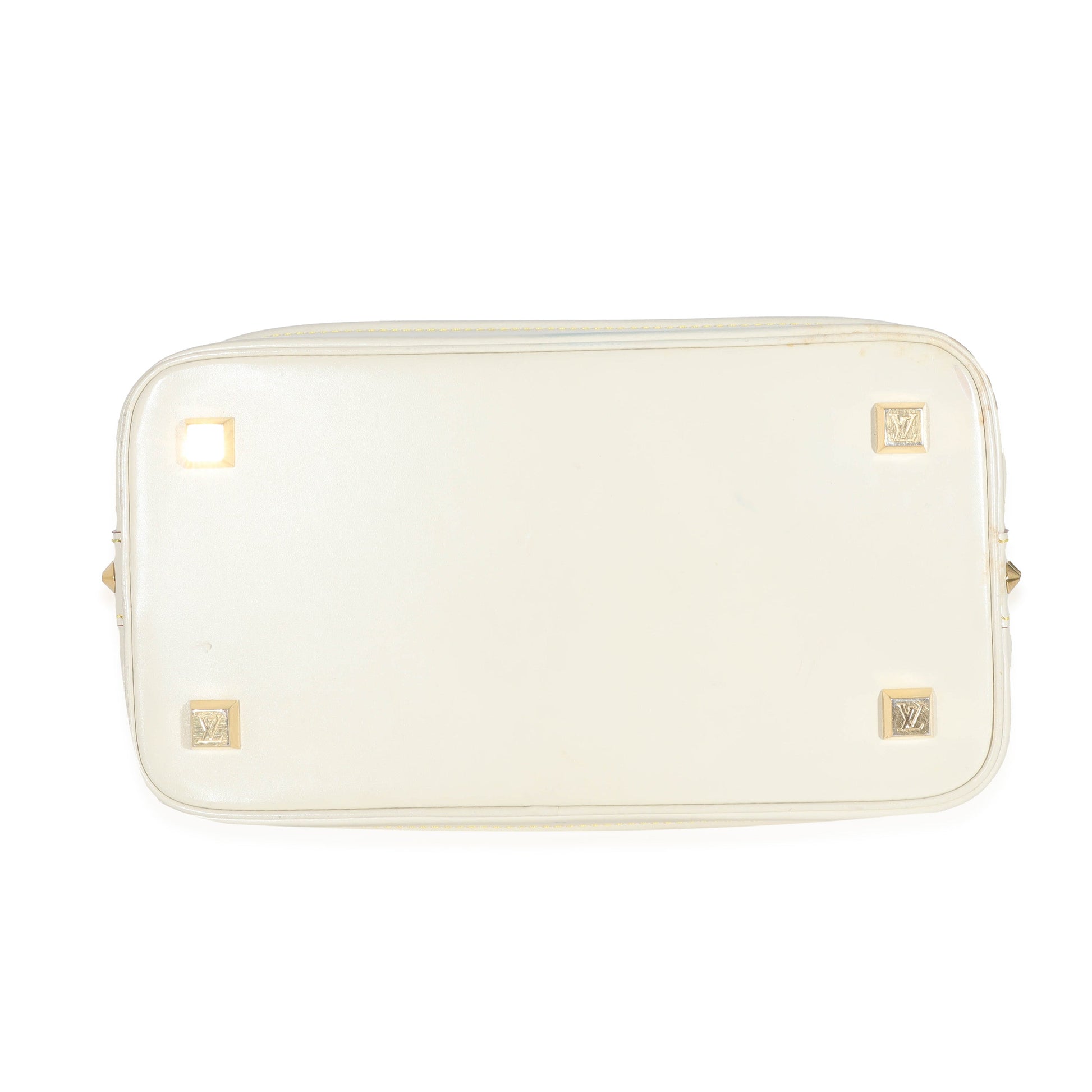 Louis Vuitton Ivory Suhali Lockit MM Leather Handbag