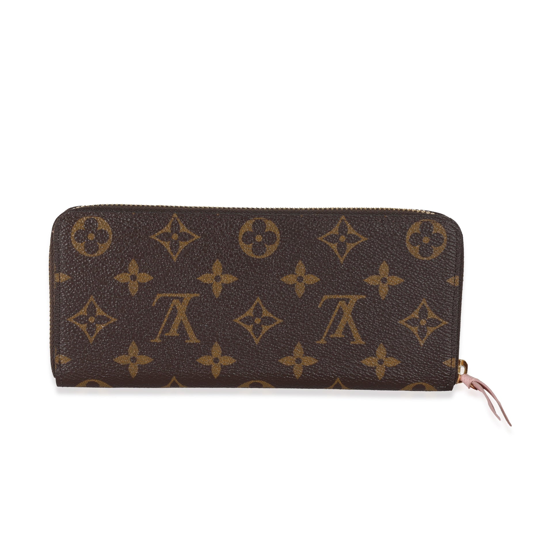 Louis Vuitton Rose Ballerine Clemence Monogram Canvas Wallet Case