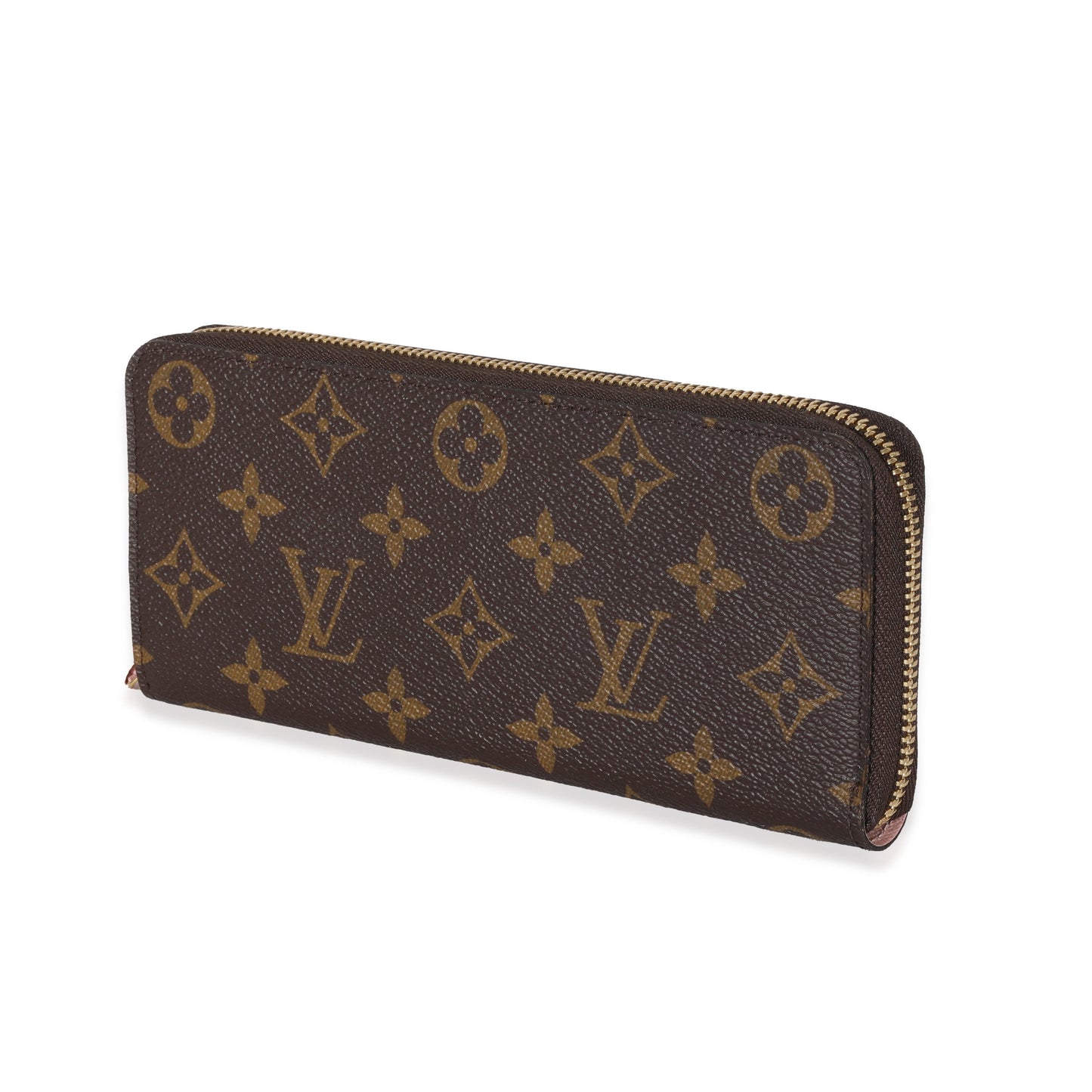 Louis Vuitton Rose Ballerine Clemence Monogram Canvas Wallet Case
