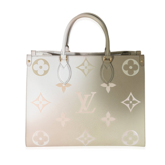 Louis Vuitton Sunset Kaki Giant OnTheGo MM Monogram Canvas Handbag