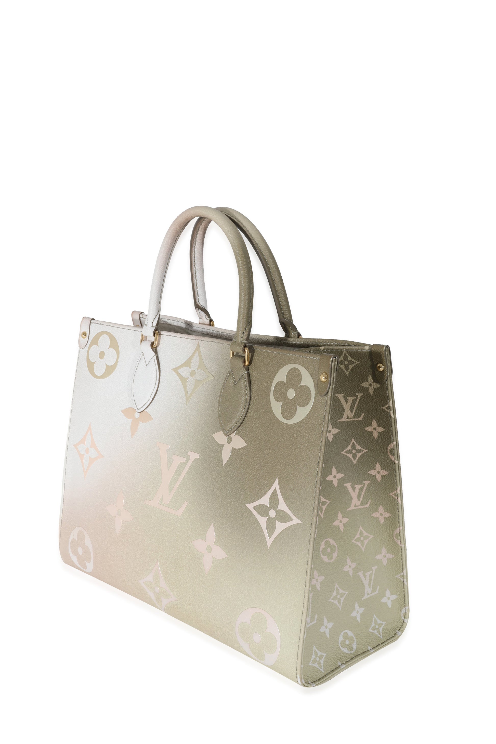 Louis Vuitton Sunset Kaki Giant OnTheGo MM Monogram Canvas Handbag