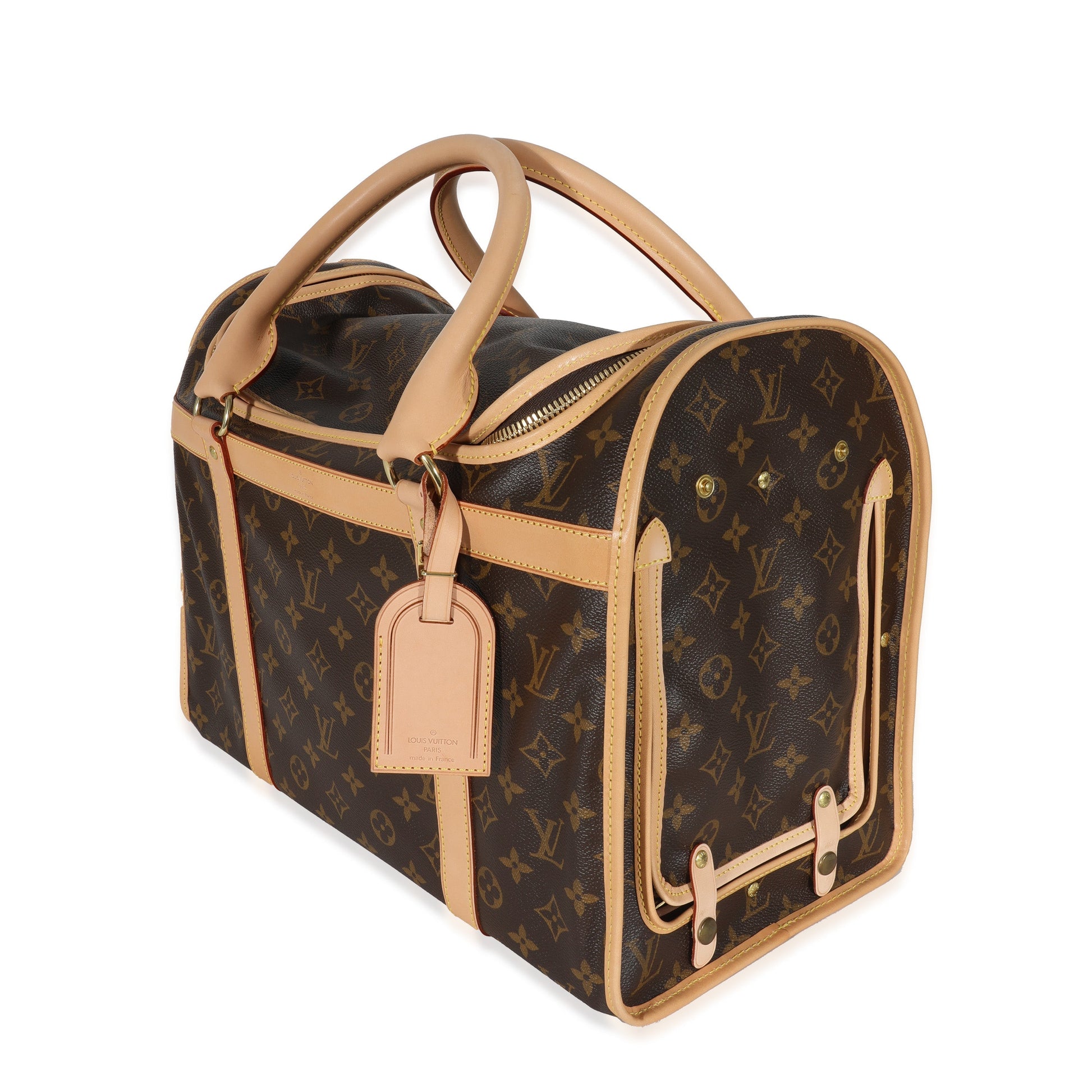 Louis Vuitton Sac Chien 40 Pet Carrier Monogram Canvas Handbag